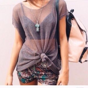 $98 Millau Oversized Mesh Layering Top